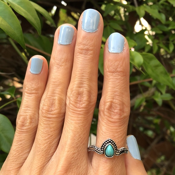 Turquoise Boho Stackable Ring - Picture 5 of 8